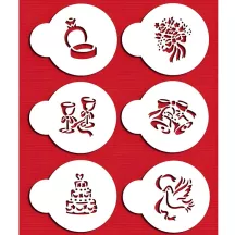 Set di Stencil Matrimonio, 6 pezzi
