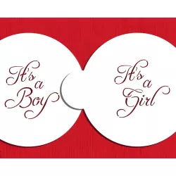 Stencil Set It's a Boy / Girl, 2-teilig