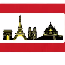 Paris City Skyline stencils, set of 2