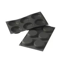 Moule en silicone conique rond Ø 7 - 8 cm, 6 pièces