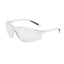 Caustic-resistant safety goggles