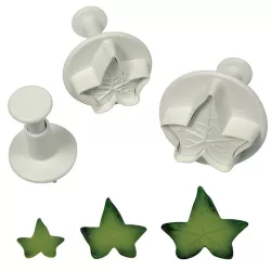 Efeublatt Ausstecher-Set gross, 3-teilig