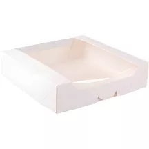 Scatola per torte con finestra Bianca 20 x 20 x 5 cm