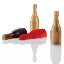 Champagne bottle praline mold, 9 pralines