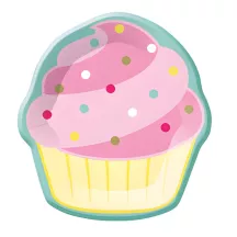 8 paper plates "Cupcakes"