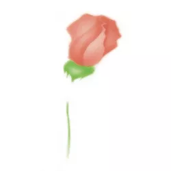 Airbrush-Schablone Rose und Geschenk