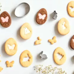 Set di 5 formine per biscotti pasquali con uovo di Pasqua e mini motivi