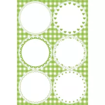 Blank stickers green Ø 5.3 cm, 24 pieces