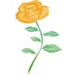 Airbrush stencil - Rose open