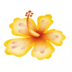 Airbrush-Schablone Hibiskus Blüte
