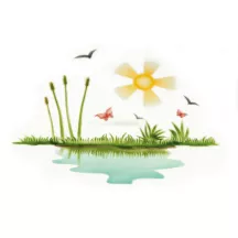 Airbrush stencil nature