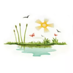 Airbrush stencil nature