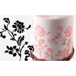 Airbrush stencil flower tendril for cakes & desserts