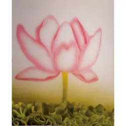 Airbrush stencil - small lotus flower