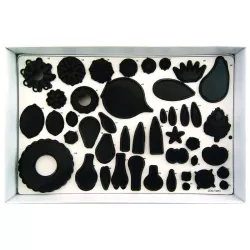 Blumen-Ausstecher-Set, 75-teilig