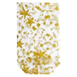 Transparent bag with stars, small, 10 pieces