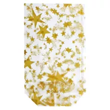 Pochettes cadeaux transparentes grandes avec étoiles, pack de 10