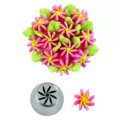 Piping nozzle pinwheel flower, large
