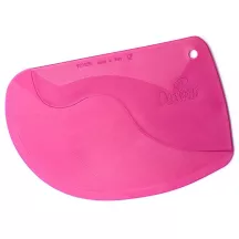 2 pink dough scrapers in plastic
