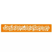 Tapis à bordures en silicone Points et lignes pour dentelles au sucre