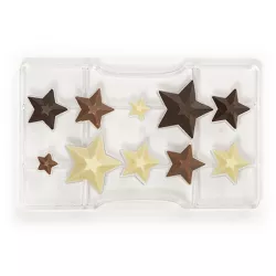 10-piece mold for chocolate stars & fir trees