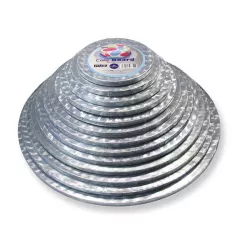 Piatto per torta rotondo extra robusto argento, Ø 20.5 cm