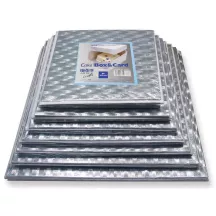 Cake box with cake plate, square 20 x 20 x 15 cm