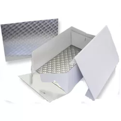 Scatola per torte con Piatto per torta rettangolare 35 x 25 x 15 cm