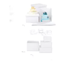 Tortenschachtel weiss, 36.5 x 36.5 x 25 cm
