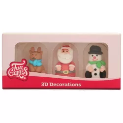 Zuckerdekor 3D Weihnachtsfiguren – essbare Weihnachtsfiguren für Cupcakes und Torten | Cakelicious