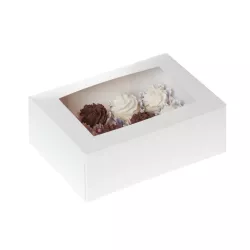 White Box for 12 mini cupcakes with insert