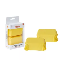 Mini baking cups for "Mini Cakes" in paper - Available colors: Yellow