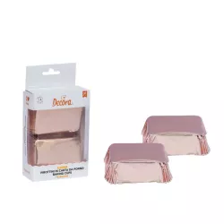 Mini Cakes paper moulds - Rose Gold