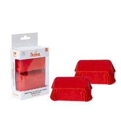Mini Cakes-Förmchen aus Papier - Rot