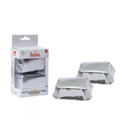 Mini cake paper moulds - Silver