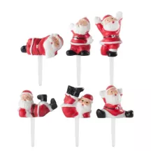 6 cake topper "Babbo Natale