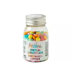 80 g Dragées chocolat multicolore brillant