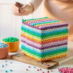 80 g Shiny multicoloured chocolate dragees
