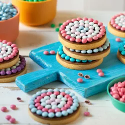 80 g Shiny multicoloured chocolate dragees