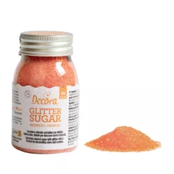 100g Korallfarbenen Glitzerzucker