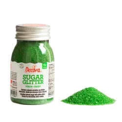 100g Green glitter sugar