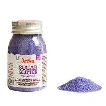 100 g di zucchero glitterato viola