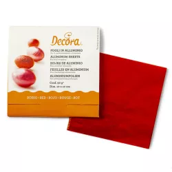 Small wrapping sheets in foil Red