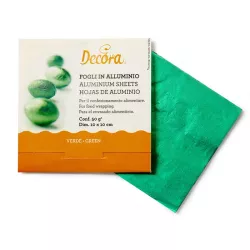 Petites feuilles d'emballage en aluminium Vert
