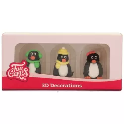 Zuckerdekor 3D Pinguine – essbare Winterfiguren für Cupcakes und Torten | Cakelicious