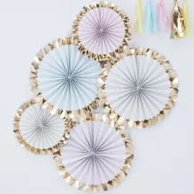 Fans pastel & gold