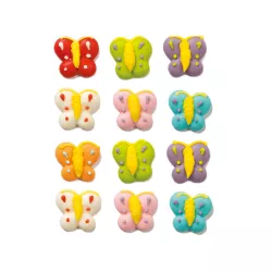12 Butterflies sugar decorations