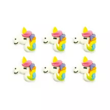 6 Décorations en sucre licorne