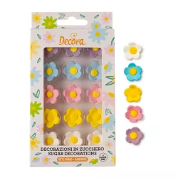15 pastellfarbene Zuckergänseblümchen