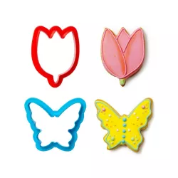 2 Cookie Cutters "Butterfly and Flower"